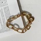 B Pendant Bold Chain Bracelet Gold - One Size