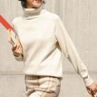 Turtleneck Sweater Almond - One Size