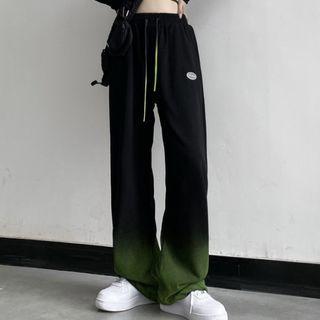 Logo Ombre Wide Leg Pants