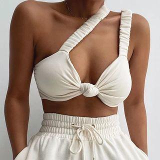 Sleeveless Twisted Crop Top