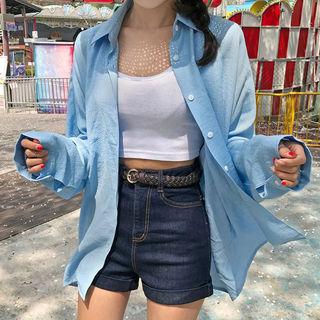 Long-sleeve Lightweight Chiffon Blouse