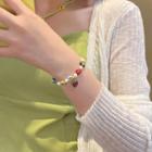 Strawberry Faux Pearl Alloy Necklace 1 Pc - Red & Blue & Yellow - One Size