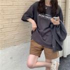 Plaid Vest / Short-sleeve Letter Print T-shirt