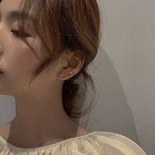 Cross Ear Stud / Clip-on Earring