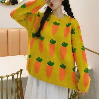 Carrot Patterned Sweater