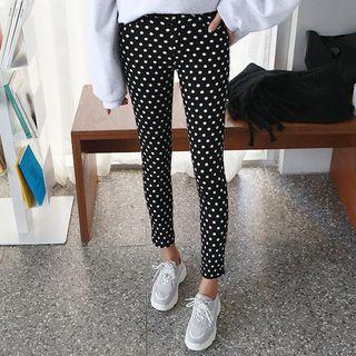 Tall Size Polka-dot Skinny Pants