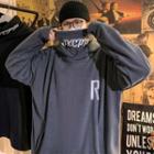 Letter Turtleneck Hoodie