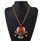 Jeweled Skull Necklace