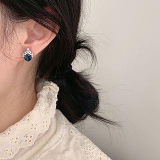Retro Rhinestone Earring 1 Pair - As Shown In Figure - One Size