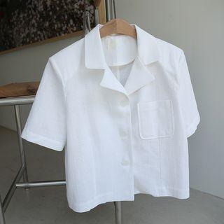 Patch-pocket Cropped Jacket