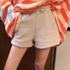 Drawstring Pocket-side Napped Shorts