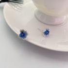 Flower Stud Earring 1 Pair - Flower Stud Earring - Blue - One Size