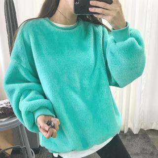 Loose-fit Coral-fleece Sweatshirt