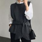 Tie Waist Knit Vest