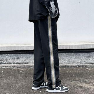 Couple Matching Striped Straight Leg Pants