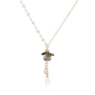 Fruit Faux Pearl Necklace Gold - One Size