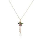 Fruit Faux Pearl Necklace Gold - One Size