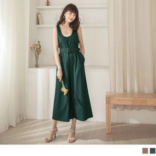 U-neck Wide-leg Jumpsuit