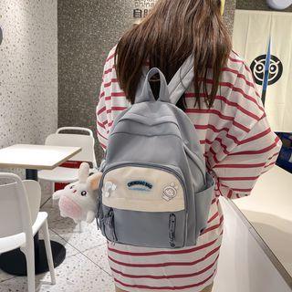 Two Tone Lettering Backpack / Badge / Set