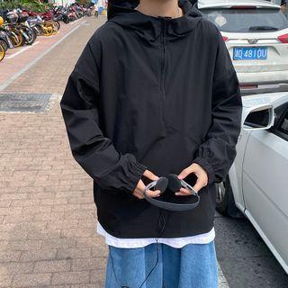 Half-zip Hooded Pullover Jacket