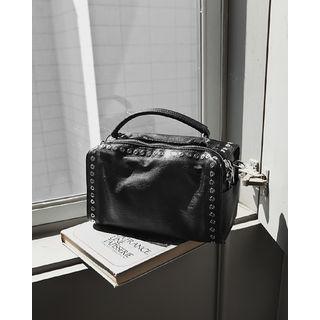 Studded Faux-leather Satchel