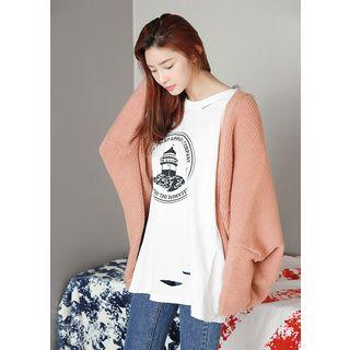 Distressed-detail Printed T-shirt