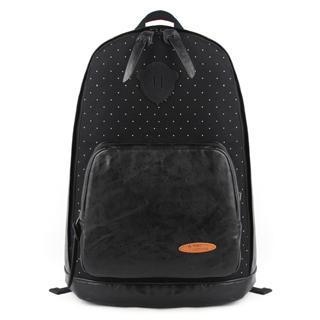 Faux Leather-panel Backpack