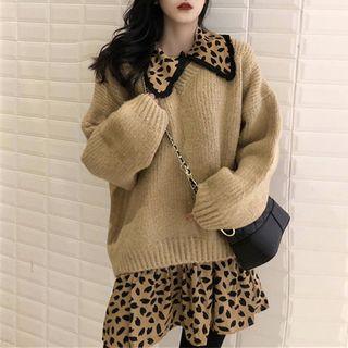 Set: Sweater + Pattern Shirt