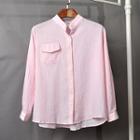 Pocketed Stand Collar Shirt