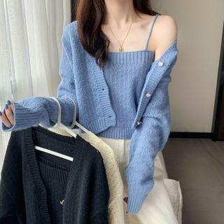 Set: Cardigan + Knit Camisole