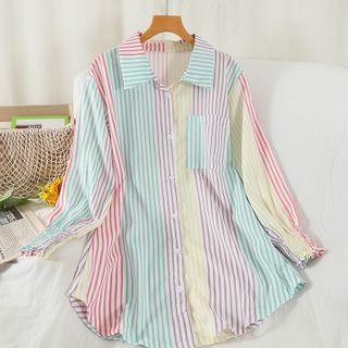 Striped Shirt Stripes - Yellow & Green & Purple - One Size