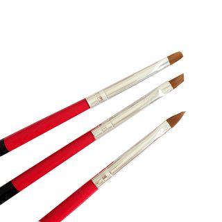 Set Of 3: Nail Art Gel Brush Set Of 3: Gj-134 - One Size