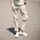 Linen Drawstring-waist Pants