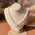 Faux Pearl Bow Necklace Necklace - Bow - Faux Pearl - White - One Size