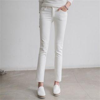 Fleece Lined Slim Straight-cut Pants