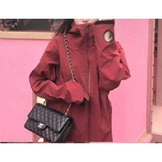 Couple-matching Hooded Zip Cargo Jacket