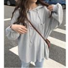 Striped Hooded Long-sleeve T-shirt / Crew-neck Tank Top