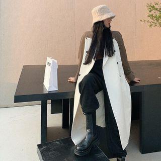Color-block Loose-fit Trench Coat