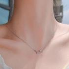 Heartbeat Line Necklace 1 Pc - Silver - One Size
