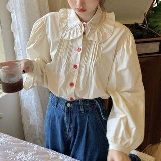 Ruffle Shirt Almond - One Size