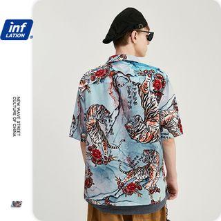 Tiger-print Loose Shirt