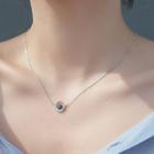 925 Sterling Silver Moon & Star Pendant Necklace