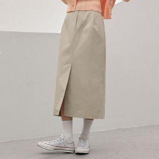 Reversible Zip-fly Long Skirt