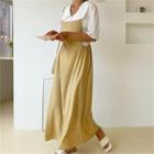 Spaghetti-strap Maxi Overall Dress Yellow - One Size
