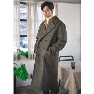 Houndstooth Oversized Long Coat