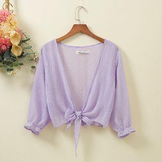 3/4-sleeve Cropped Light Jacket