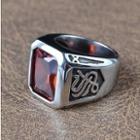 Stainless Steel Jewelled Ring