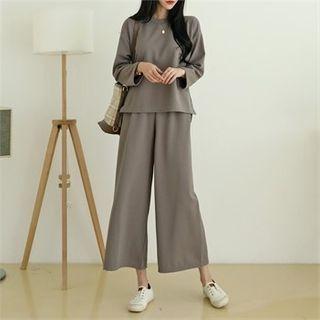 Boxy T-shirt & Wide Pants Loungewear Set