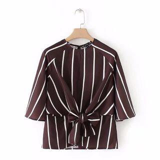 Short-sleeved Striped Top
