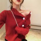 Asymmetric Cardigan / Knit Pants